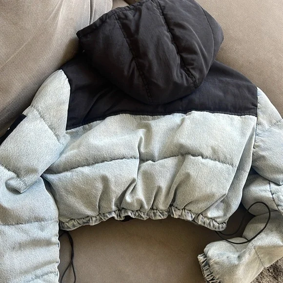 Alexander Wang Denim Cropped Puffer - Picture 13 of 16